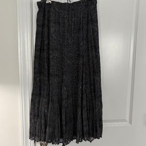 Vintage Chico's Black & Grey Lace Maxi Skirt